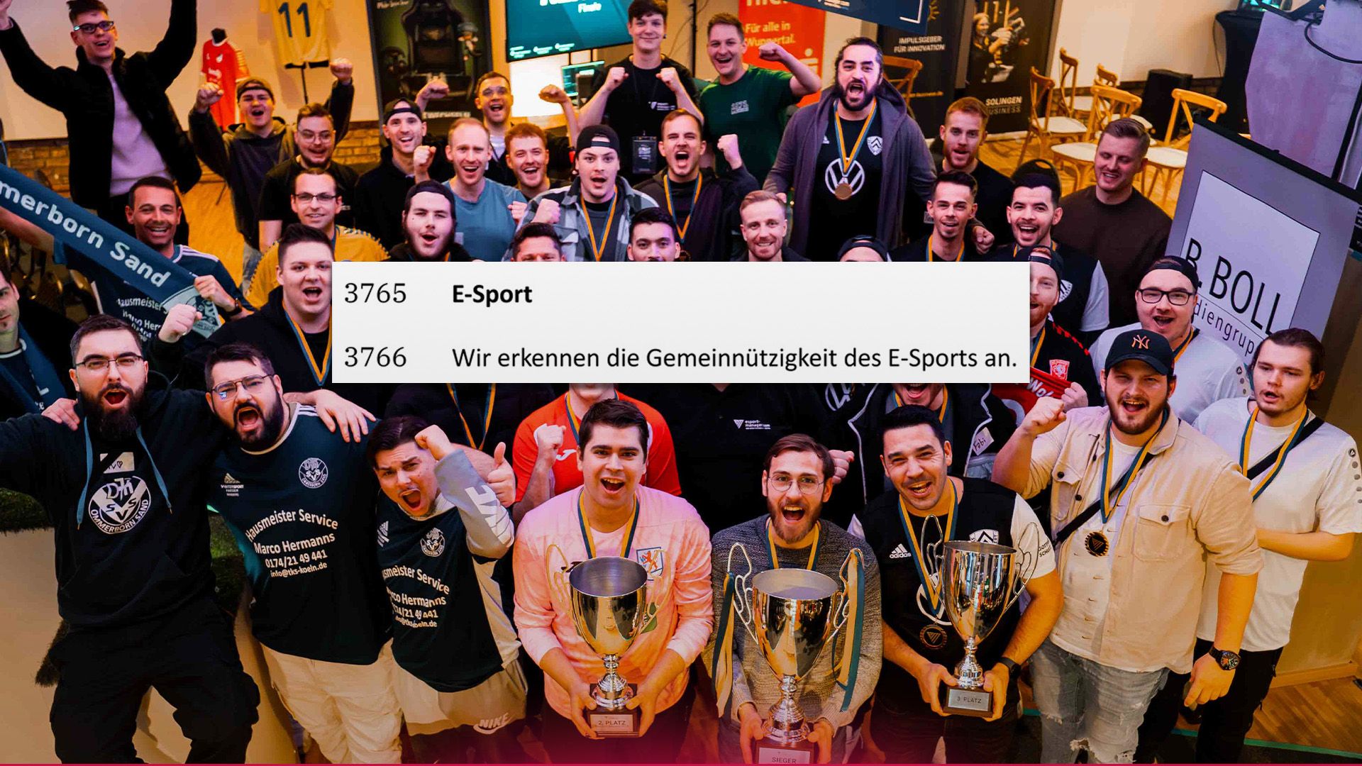 Breaking News: eSport wird gemeinnützig!